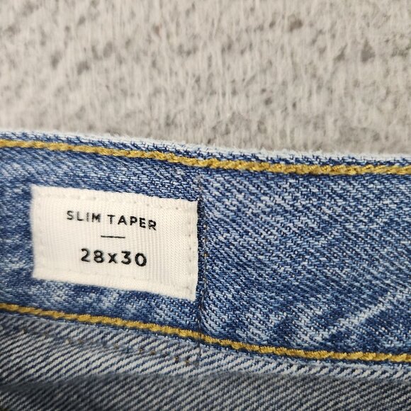 Pacsun Jeans Mens 28x25 Slim Fit Tapered Leg Mid Rise Skinny Patchwork Denim - Picture 7 of 10